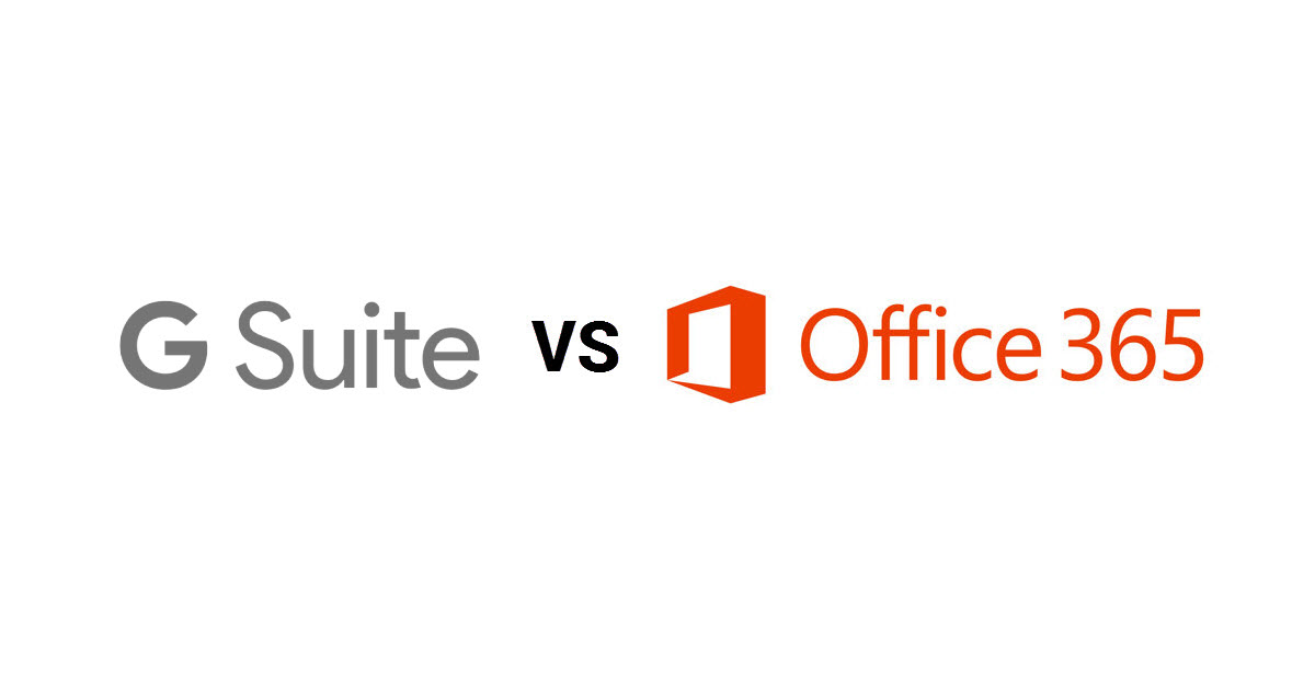 G Suite Vs Office 365 Comparison Chart