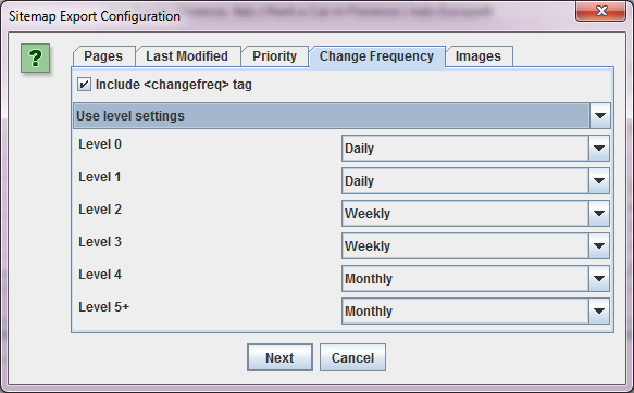 XML Sitemap Change Frequency Tag <changefreq>